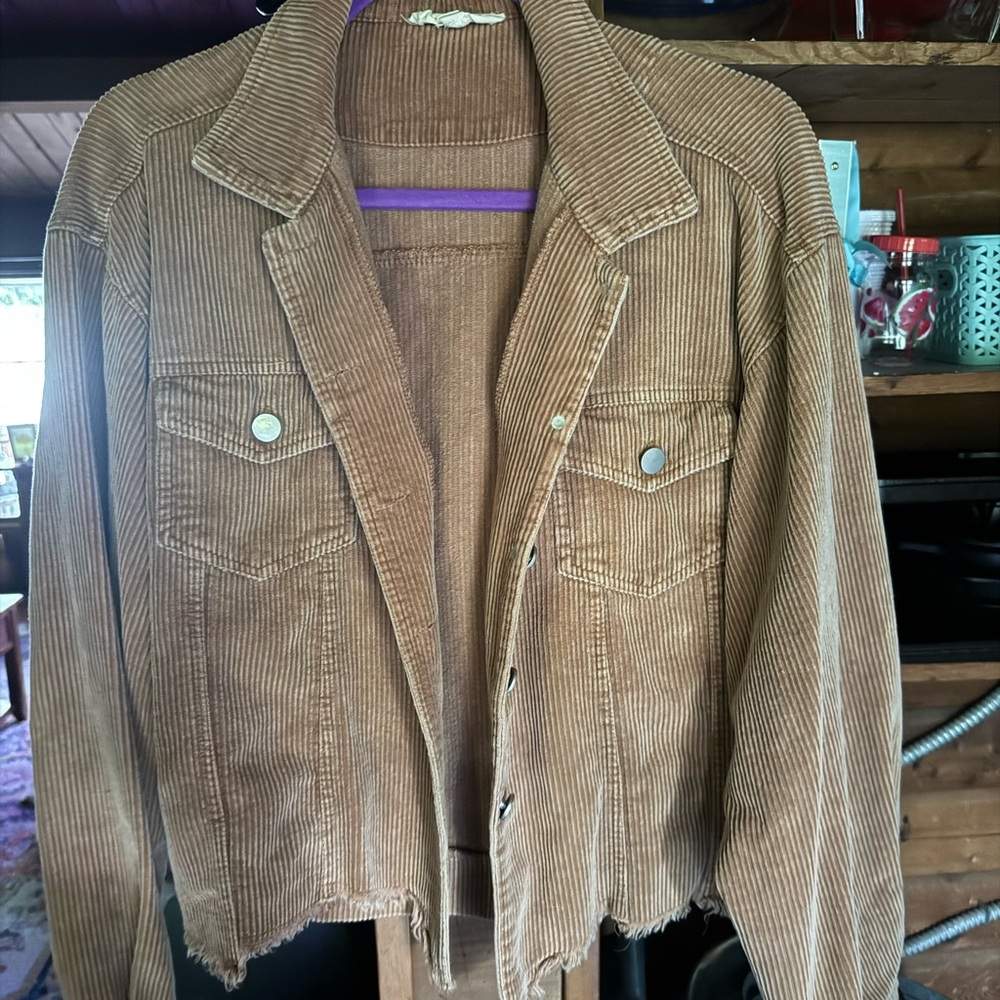 Brown Corduroy Peach Love Jacket